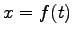 $ x=f(t)$