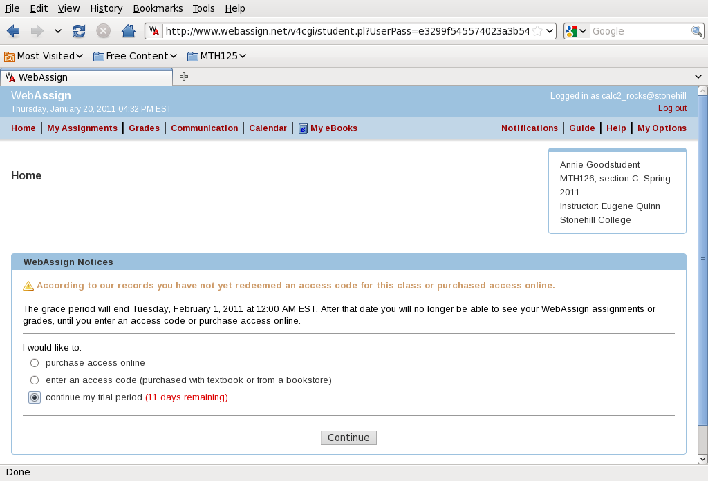Mindtap login picture